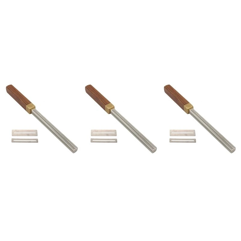 ABVE-3X Guitar Fret Crowning File,Fret Edge File,Fret End Rounded Tool,Three Radius Slot&File