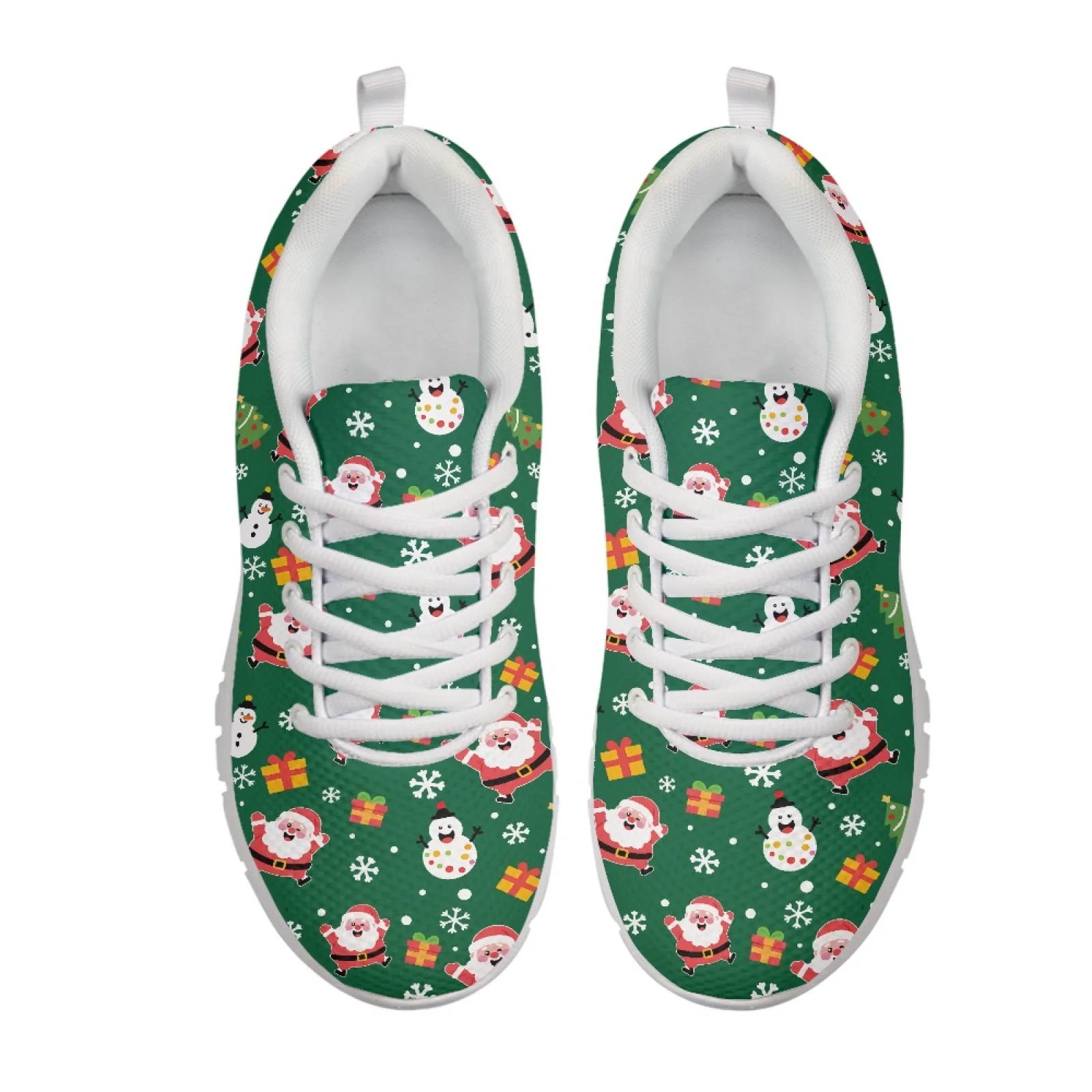 Coloranimal Santa Claus Gift Casual Running Tennis Shoes Women Running Walking Shoes Running Shoes for Womens Lady