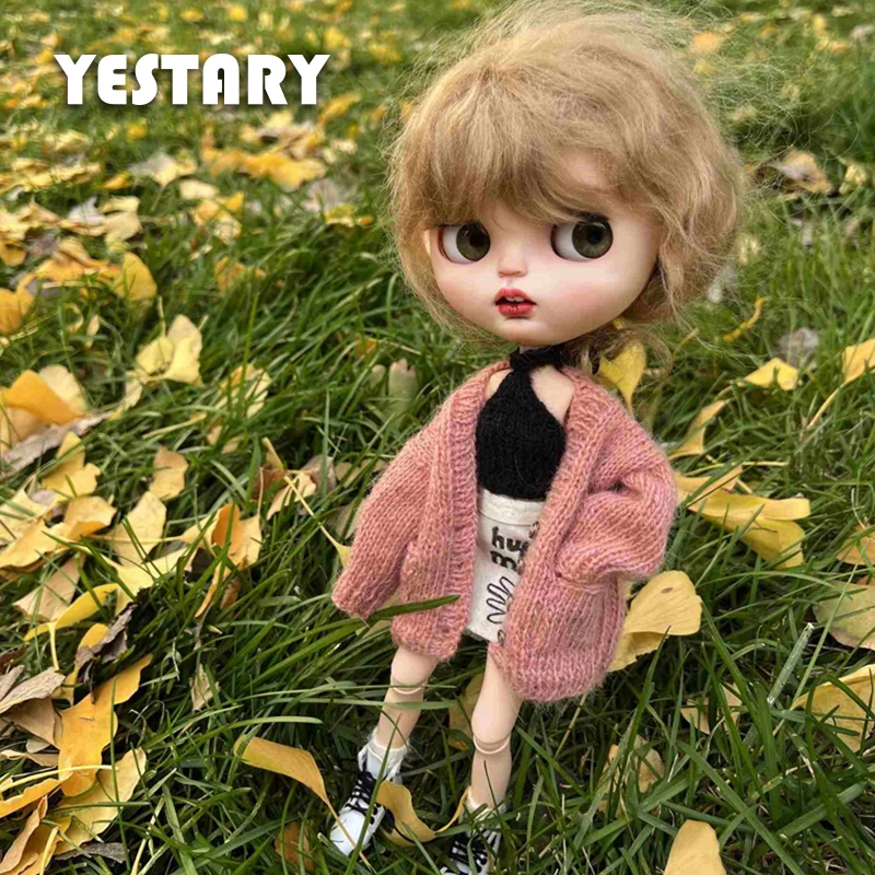 

YESTARY BJD Doll Accessories Blythe Doll Clothes For OB24 OB22 Toys Handmade Fashion Sweater Cardigan Halter Dress For Girl Gift