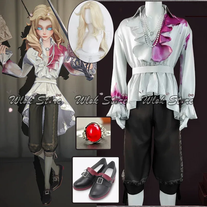 

Game Identity V Photographer Cosplay Joseph Desaulniers Hangover Costume Wig Shoes Men Halloween Party Carnival Roleplay Outfits