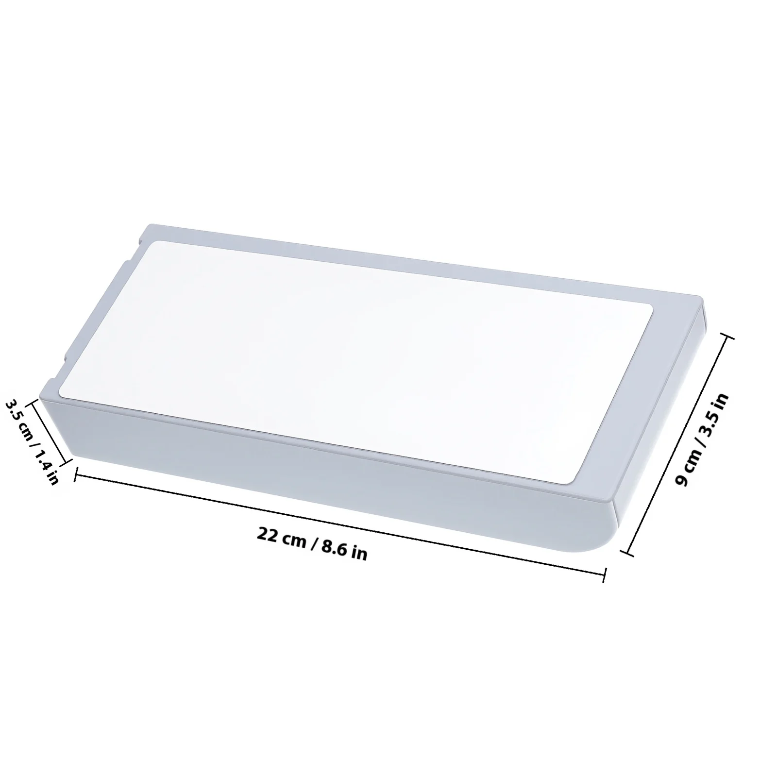 2pcs Hidden Drawer Type Adhesive Pen Box Grey Desk Bottom Storage Organizer For Office School Supplies Invisible Under Desk