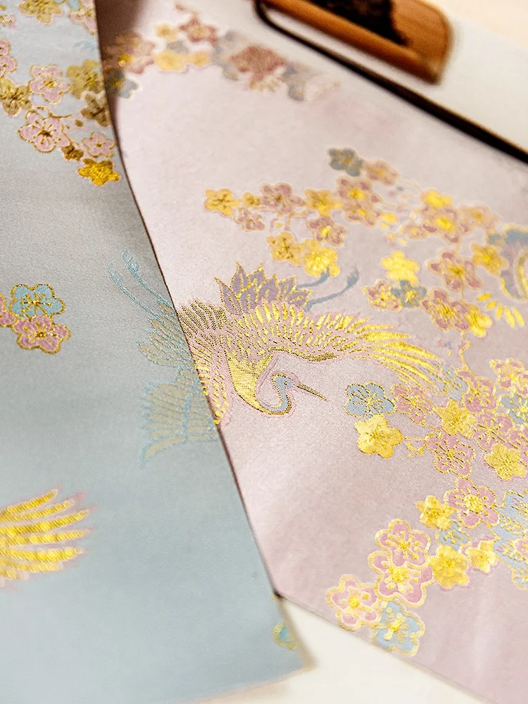  Double-Sided Crane Pattern Tea Ceremony Tablecloth Pad High-End Absorbent Water-Proof Heat Resistant Tea Accories