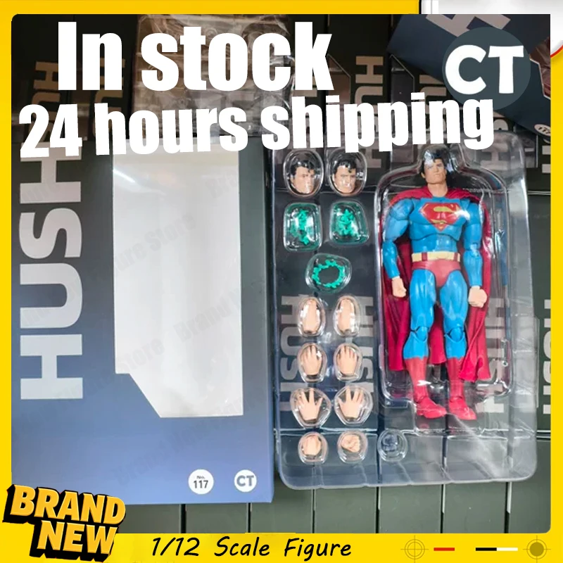 Em Estoque: Boneco de Ação Superman CT Toys Mafex 117 - Superman Hush (16cm) da Liga da Justiça DC - Modelo Colecionável - Presente