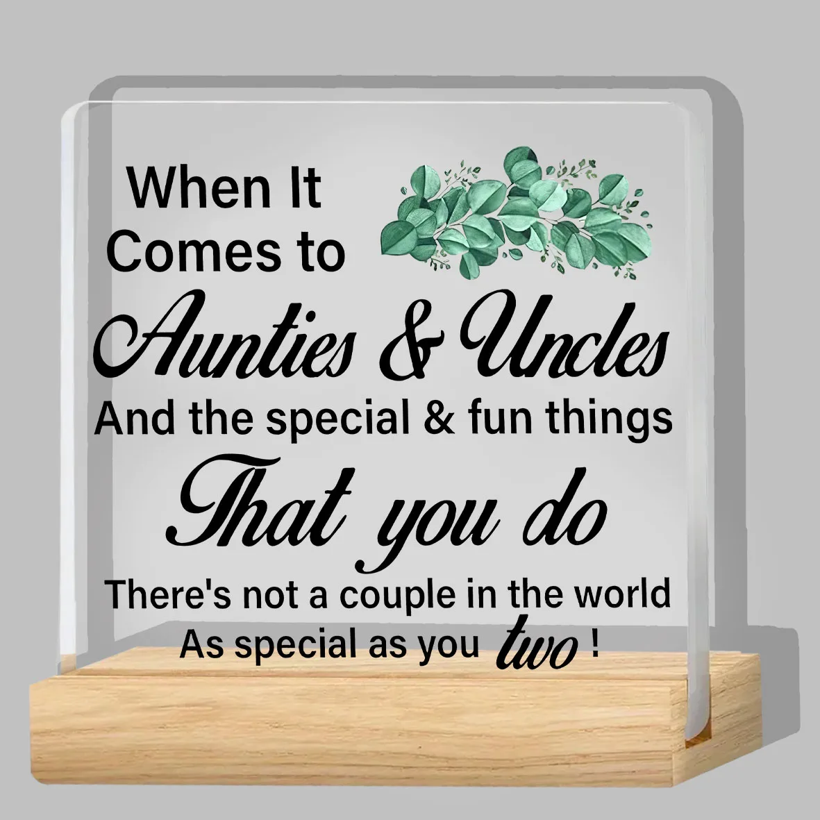 Best Aunt and Uncle Gifts From Nephew Niece-Gift for Aunt and Uncle - Aunt and Uncle Gift Ideas - Aunties and Uncles Clear Desk