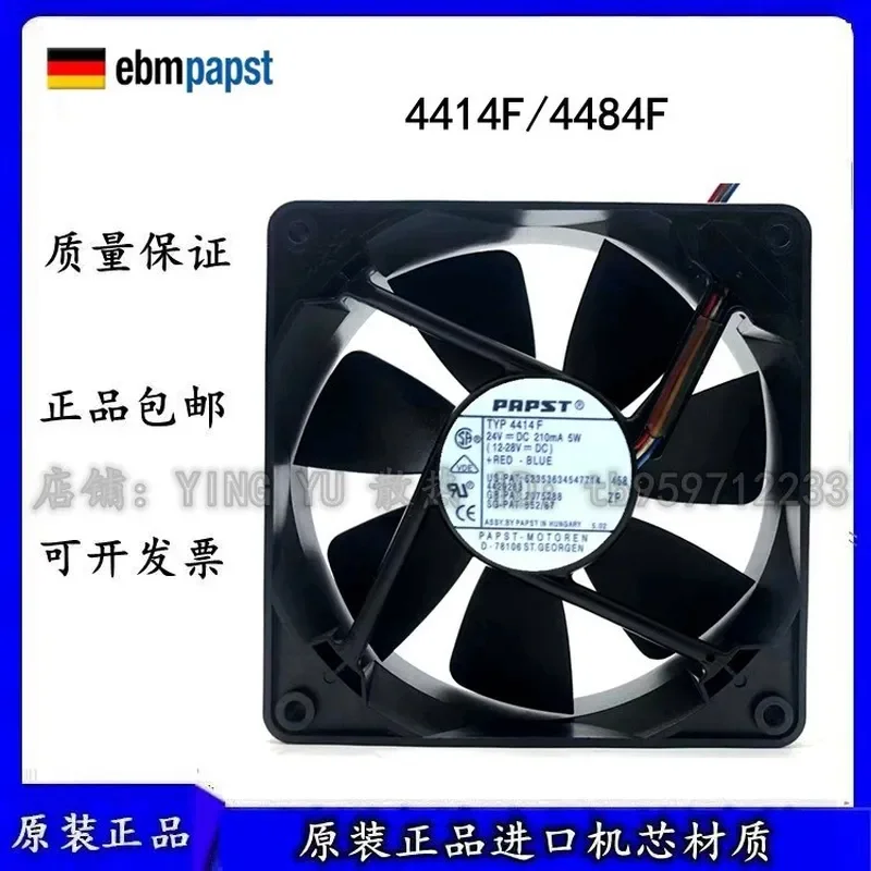 New Original PAPST 12025 TYP 4414F/4484F 24V 5W High End Equipment Cooling Fan for Industrial Use