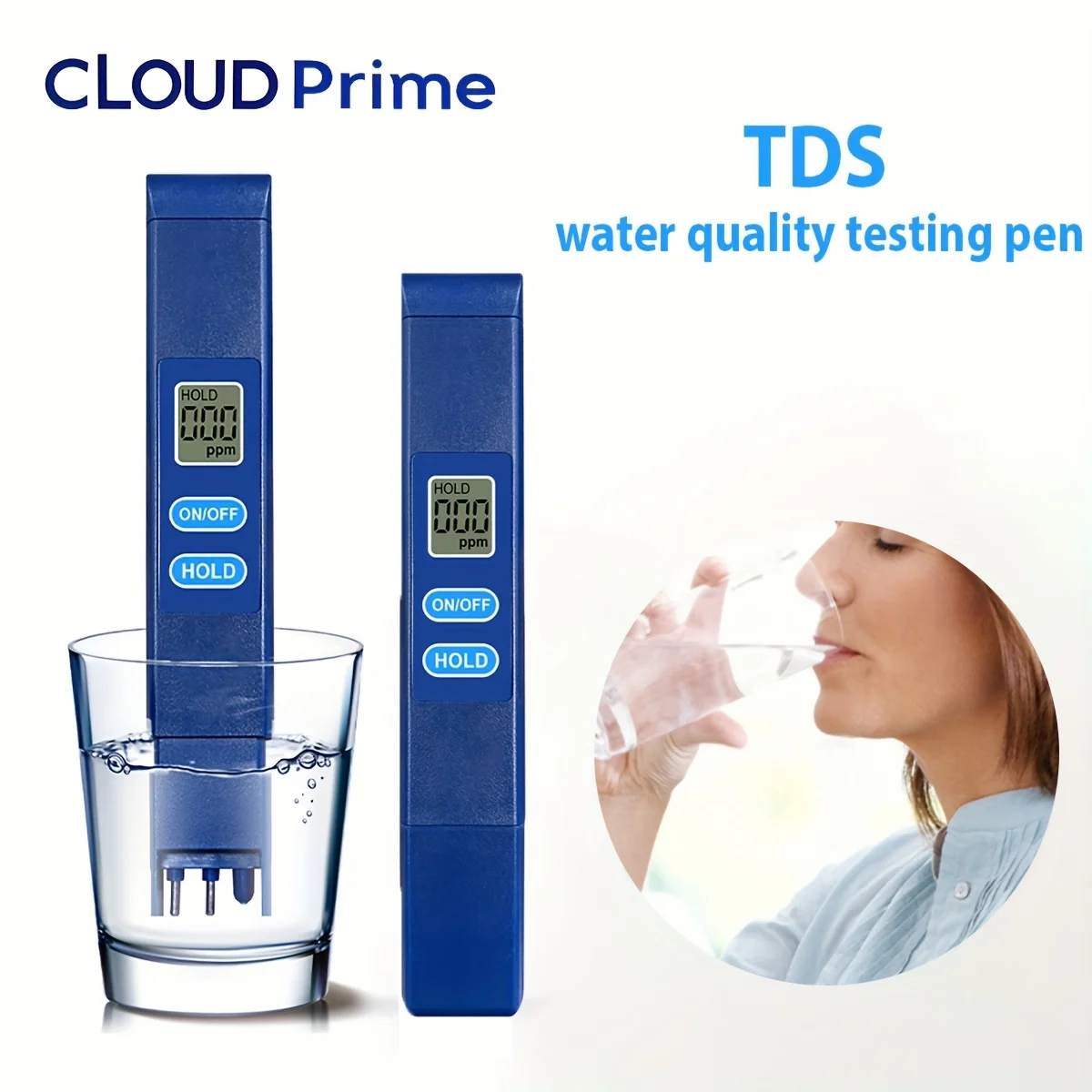 TDS Water Quality Test Pen LCD Display Precision 0.1 Battery Power Supply for Multi-scene Use, Travel Water Quality Detector