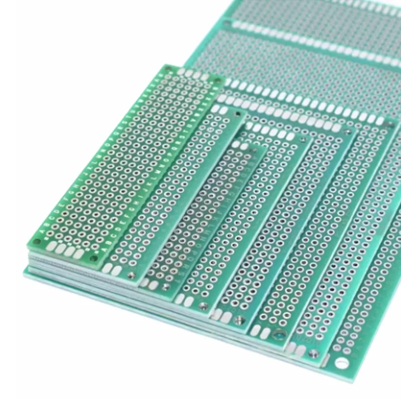 5 uds placa PCB prototipo verde 2x 8/3x 7/4x 6/5x 7/7x 9/8x1 2/9x15cm placas de circuito de doble cara para proyecto de soldadura DIY