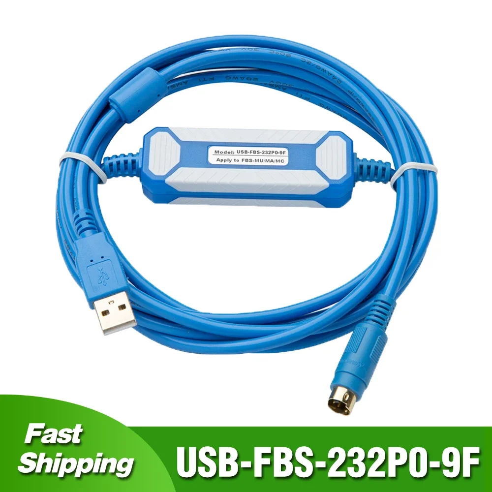 USB-FBS-232P0-9F Programming Cable for Fatek FBS FB1Z B1 B1Z FBE MU MA MC Series PLC USB to RS232 Adapter Data Download Line