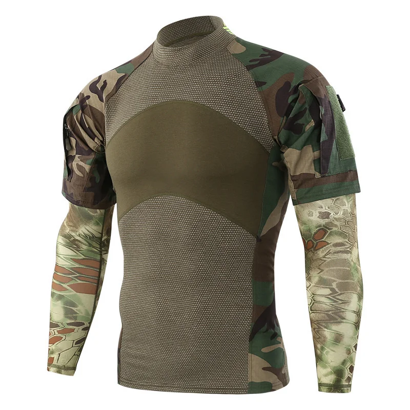 

Hot Sale Tactical Frog III Shirt + Sleeve Protector Outdoors Short Camouflage Cycling Riding Military Training Climbing Clothes