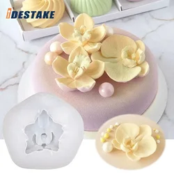 3D Orchid Cake Silicone Mold DIY Flower Fondant Jelly Mold Phalaenopsis Candle Soap Candy Chocolate Cake Decoration Baking Tool