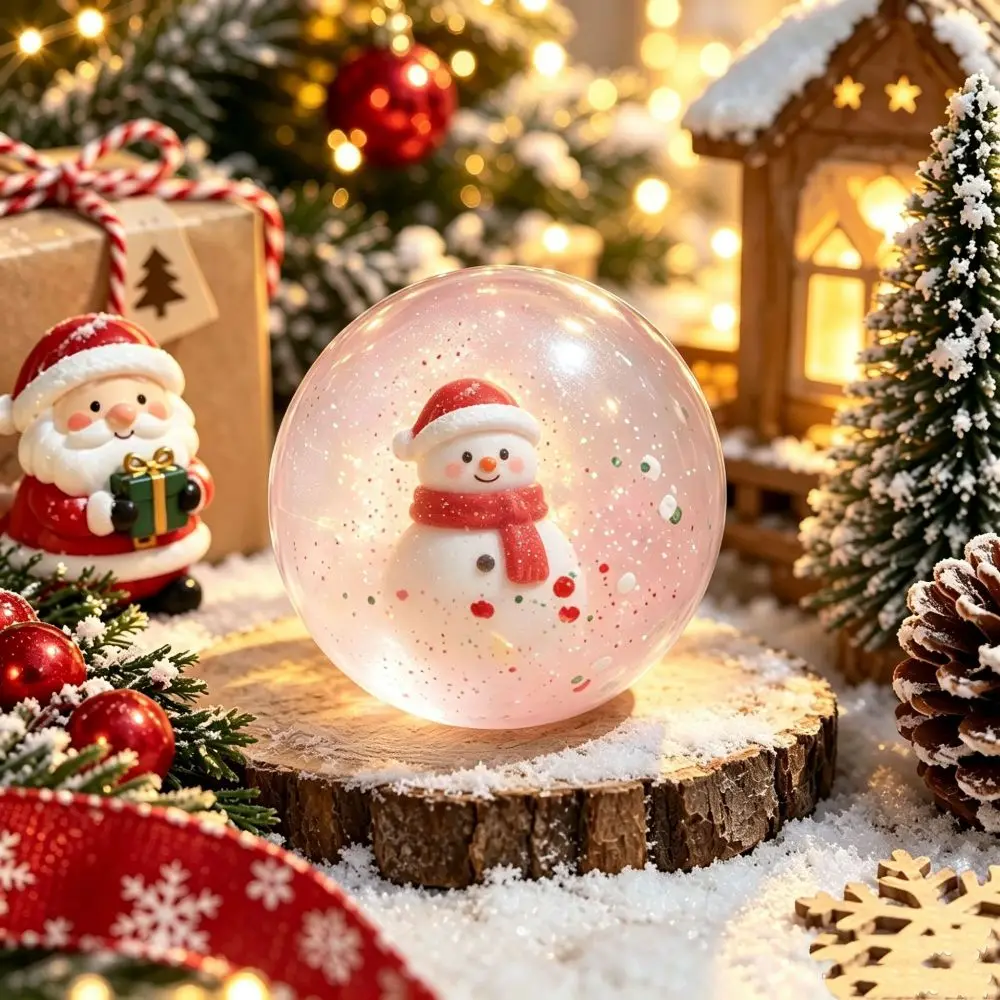 Soft TPR Christmas Snowman Squeeze Toy Christmas Tree Christmas Snowman Santa Claus Squishy Toys Transparent Kneading