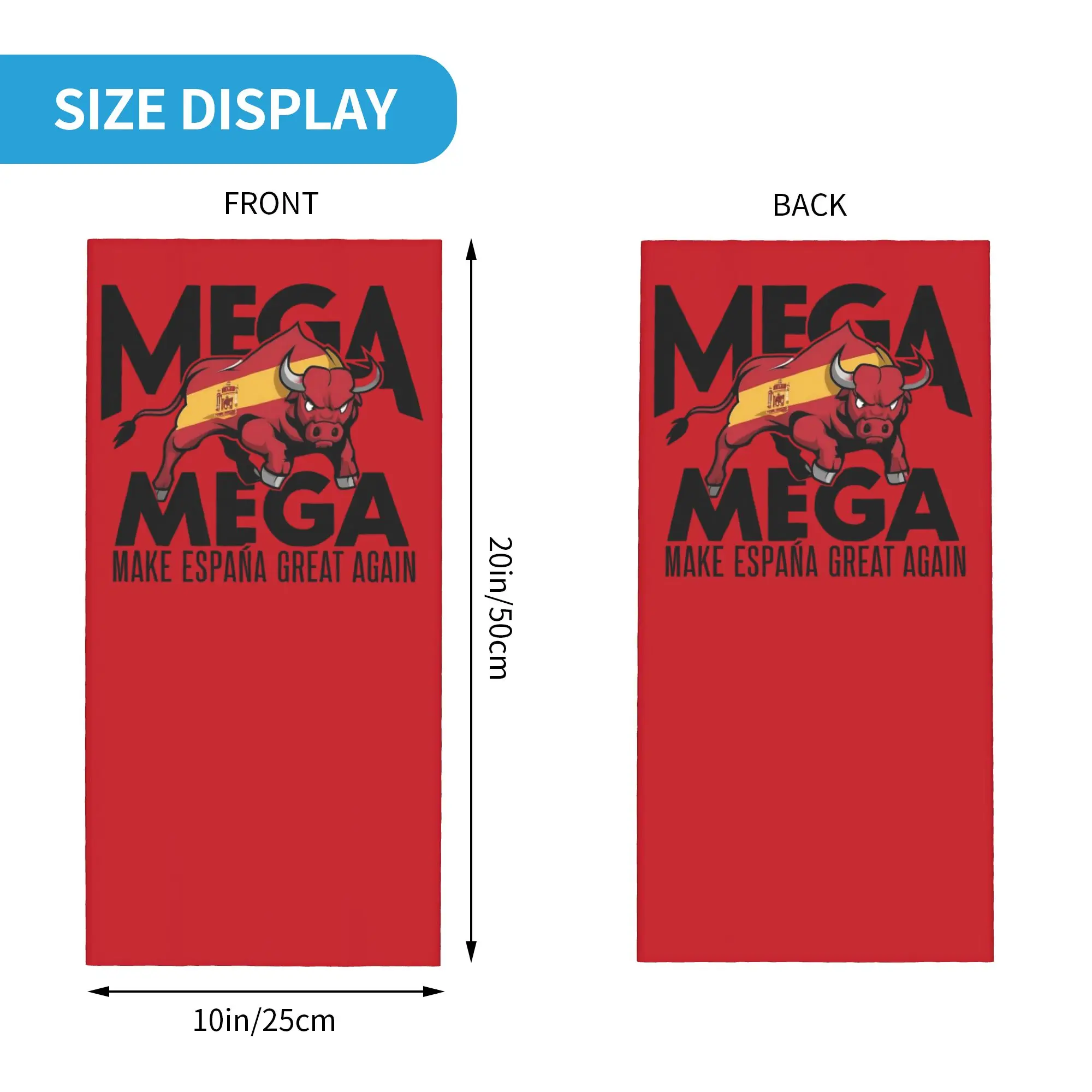 Make Spain Great Again Spanish Pride Bandana Neck Gaiter Balaclavas Wrap Scarf Printed Espana Headwear Unisex Adult All Season