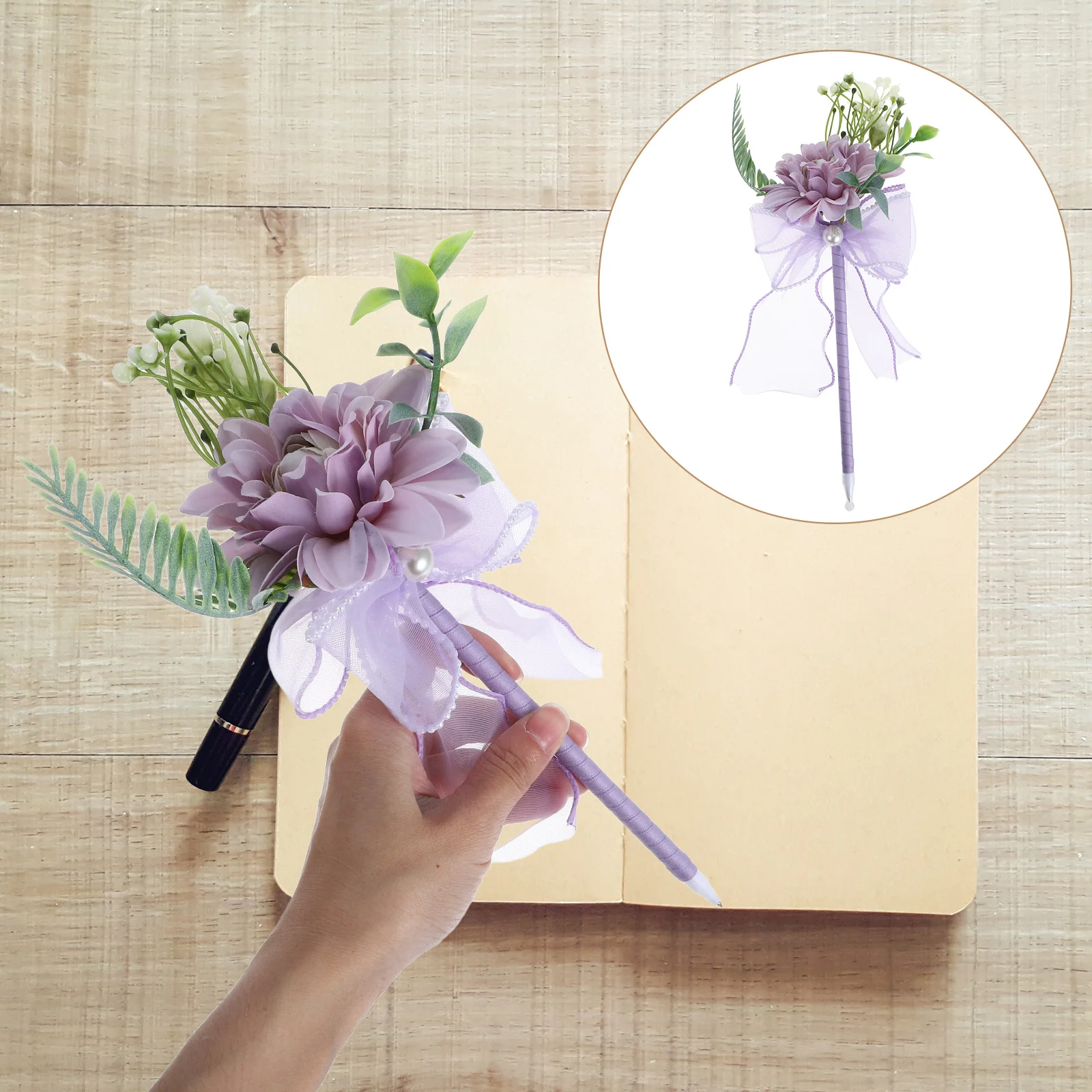 

Simulated Bouquet Pen Flower Floral Writing Pens Delicate Ballpoint Artificial Simulation Fake Souvenir