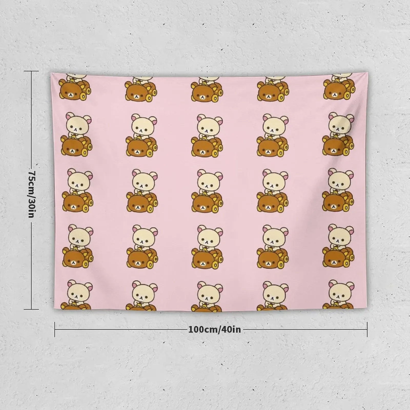 korilakkuma driving a Rilakkuma car Tapestry Bedroom Deco Carpet Wall Tapestry