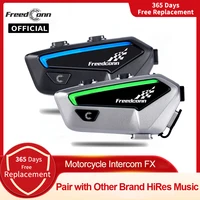 Intercomunicador para motocicleta, auriculares Bluetooth para casco, Freedconn FX, 10 conductores, par de otras marcas, interfono para motocicleta, altavoz comunicador