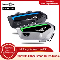 Motorcycle Intercom Bluetooth Helmet Headset Freedconn FX 10 Riders Pair Other Brands Motorbike Interphone Speaker Communicator