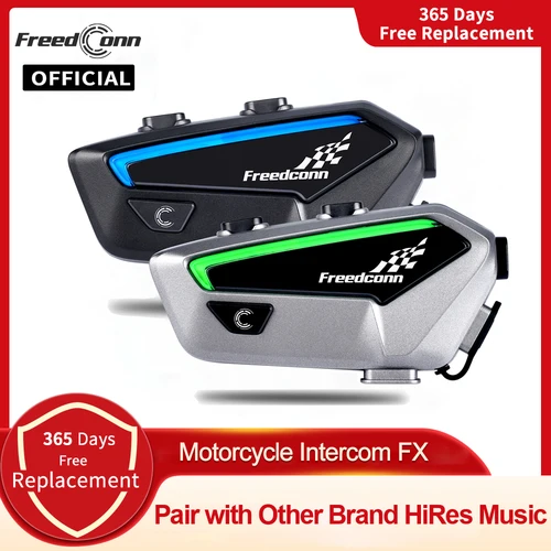 Intercomunicador para motocicleta, auriculares Bluetooth para casco, Freedconn FX, 10 conductores, par de otras marcas, interfono para motocicleta, altavoz comunicador