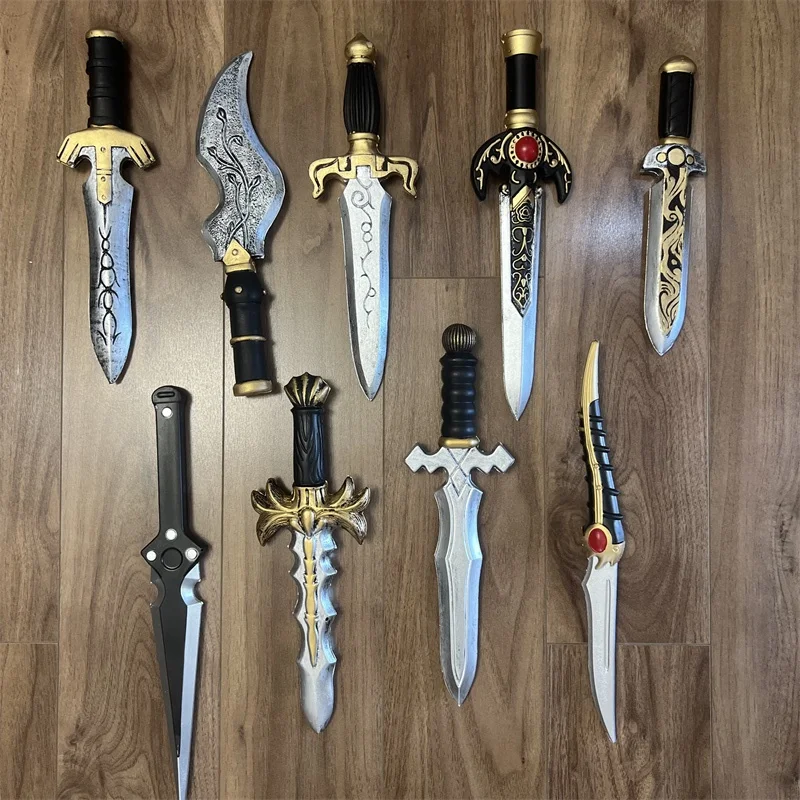 Halloween Cosplay Prop daga armas cuchillo AX martillo juego de rol regalo modelo seguridad PU goma