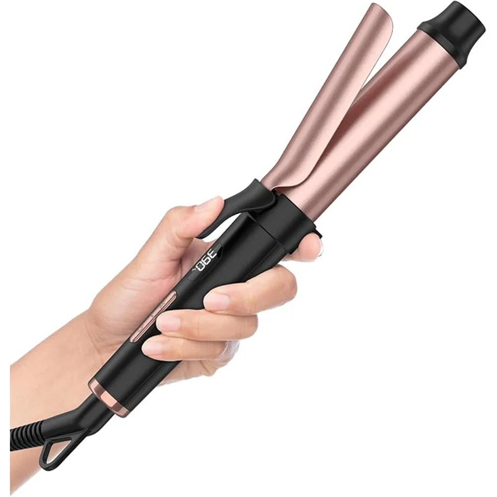 

Travel Curling Iron 5 Adjustable Temp, 1 Inch Mini Curling Iron Travel Size with LED Display, Ceramic Mini Hair Curler