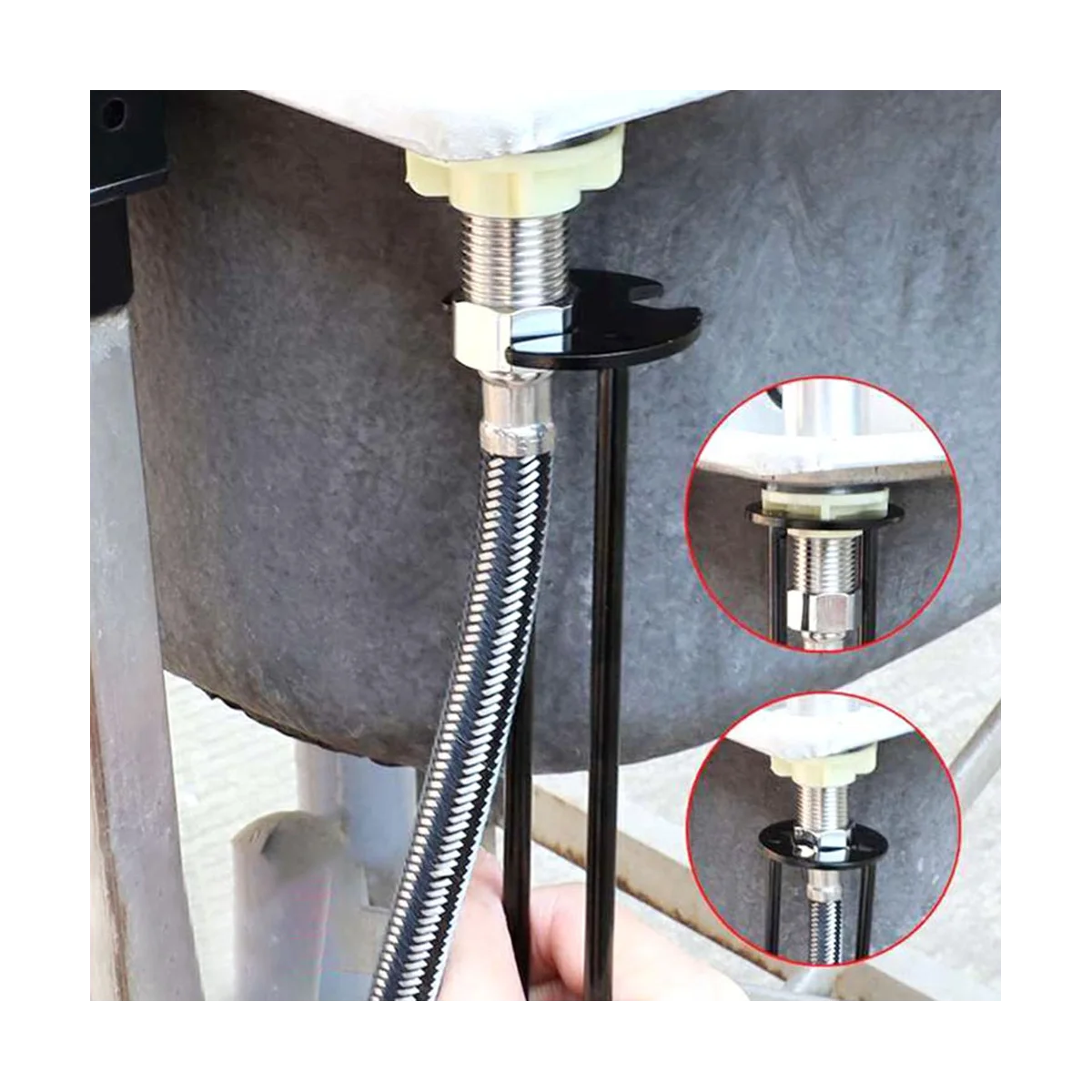 

Инструменты для ремонта кухни, Сантехнический инструмент, ключ для смесителя раковины, сантехническая труба, ключ с четырьмя зажимами, набор гаечных ключей для ванной, 3 штыка