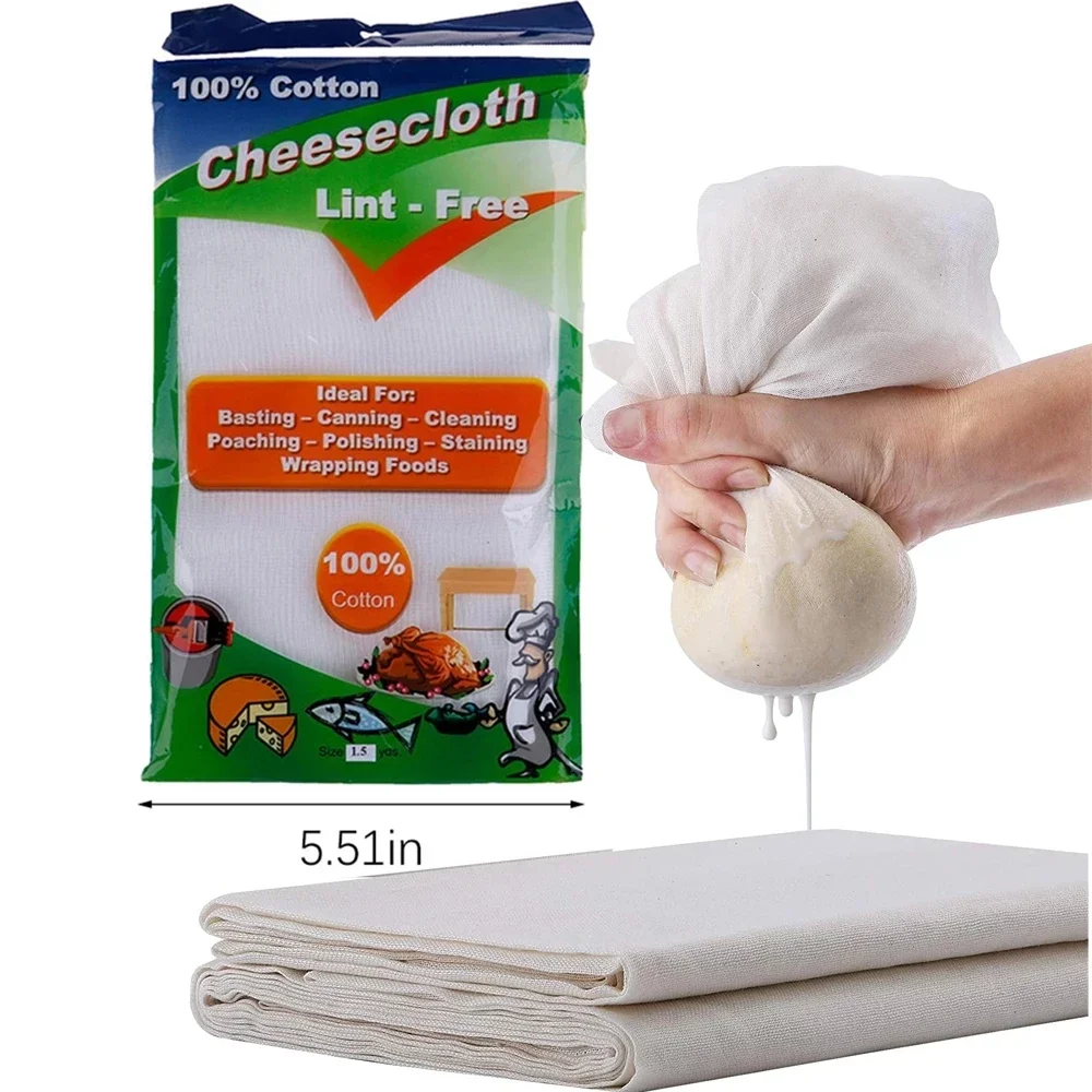 1 stücke Baumwolle Gaze Muslin Cheesecloth Stoff Butter Käse Wrap Tuch DIY Soja Drücken Mold Küche Gadget Backen Ferment Gebäck – Detail 2