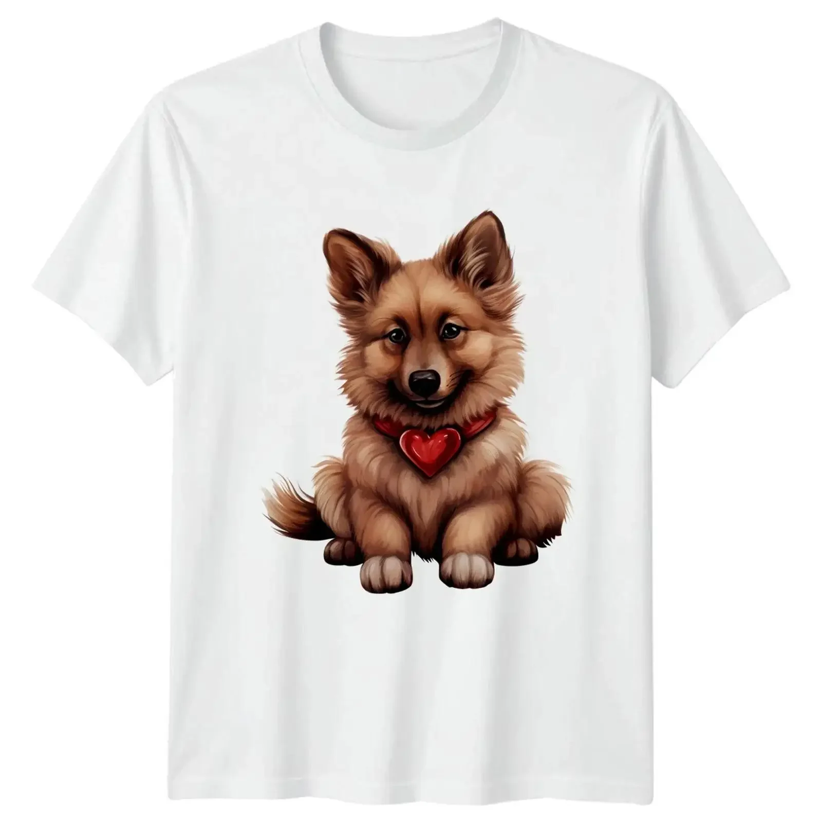 Camiseta Süß Hund Liebe Herz Tiere para hombre y mujer, top gráfico vintage, ropa de diseñador, moda unisex, cómoda