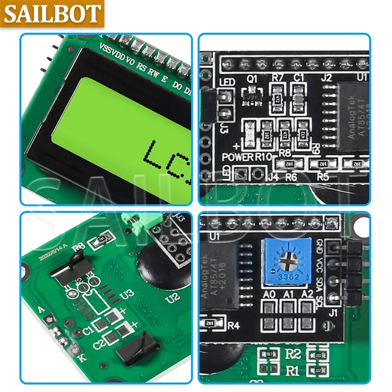 LCD1602 I2C LCD Module Blue / Yellow Green Screen 16x2 Character LCD Display 5V PCF8574 PCF8574T IIC Adapter Llate for Arduino
