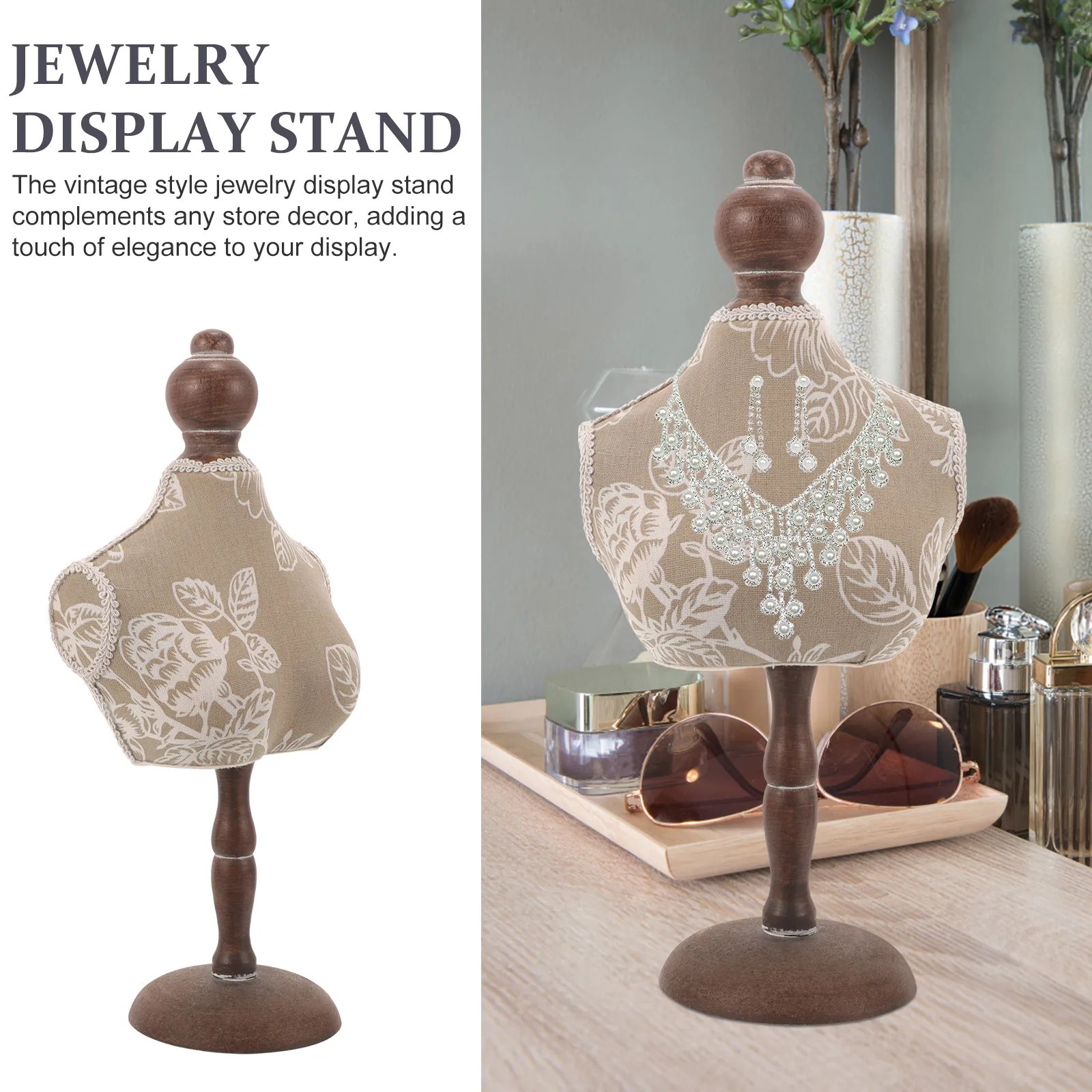 

Jewelry Display Stand Necklace Holder Vintage Chains ganizer Decorative Bust Mannequin Pattern Jewelry Accessories