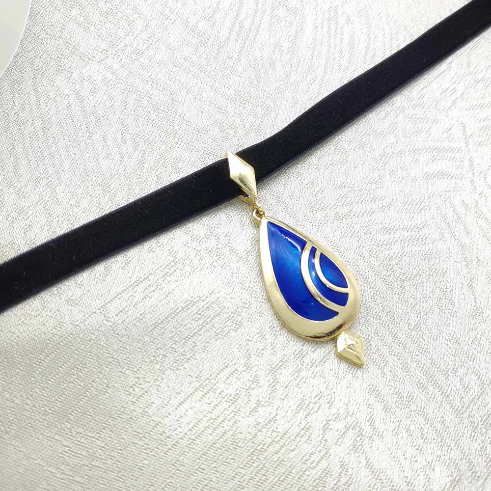 Cartoon Furina Cosplay Choker Necklace Anime Game Necklaces For Women Girls Unisex Pendant Jewelry Party Accessories Unique Gift