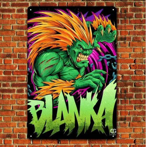 Blanka Retro Video Game Metal Poster - 20x30cm (8x12 inch)