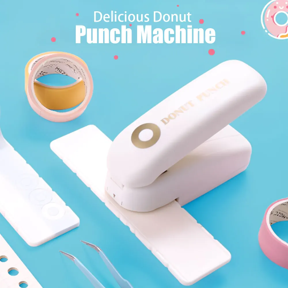 

Вкусный дырокол для пончиков можно использовать для армии отрывными листами, точечной маркировки, подходит только для бумаги и ленты васи.