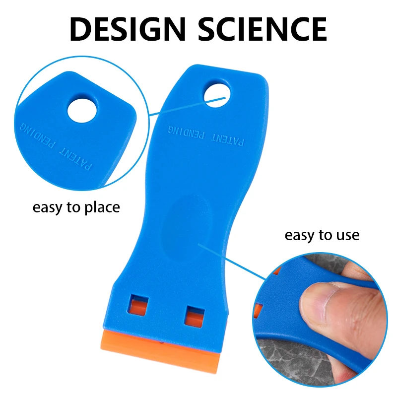 1Set Car Sticker Remover Car Film Applying Tool Household Glass Cleaning Scraper Label Clean Razor Glue Remover Cleaning Tools
