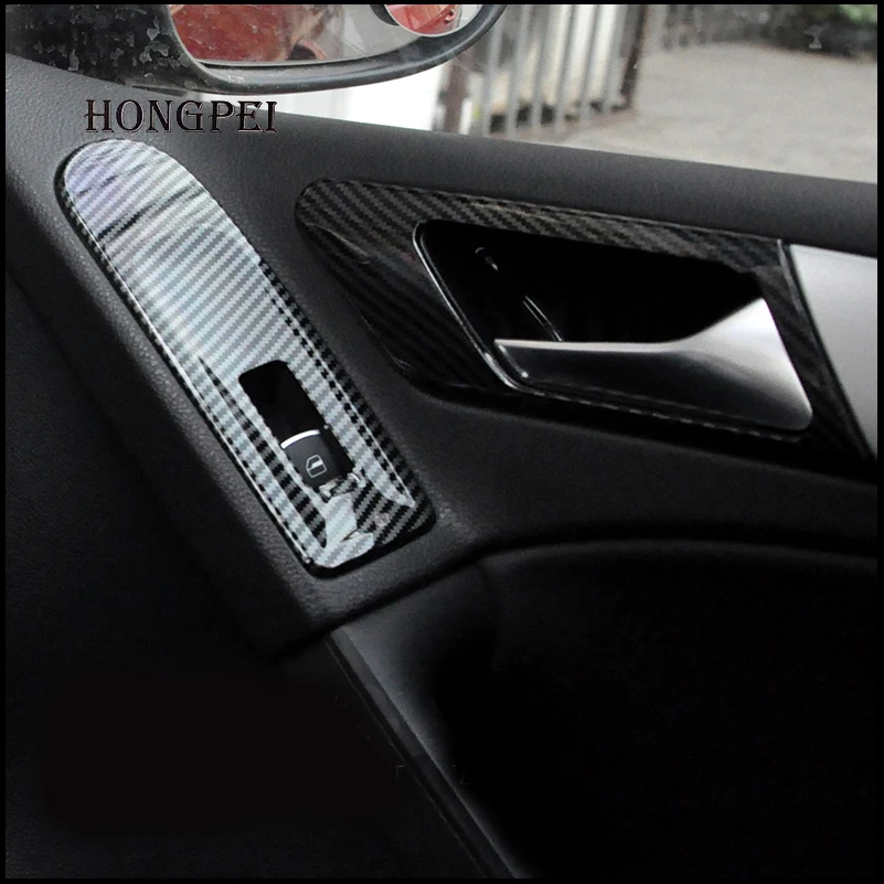 Car Styling For Volkswagen VW Golf 6 2009-2012 MK6 Door Window Lift Control Handle Panel Cover Moulding Trim Auto Accessories