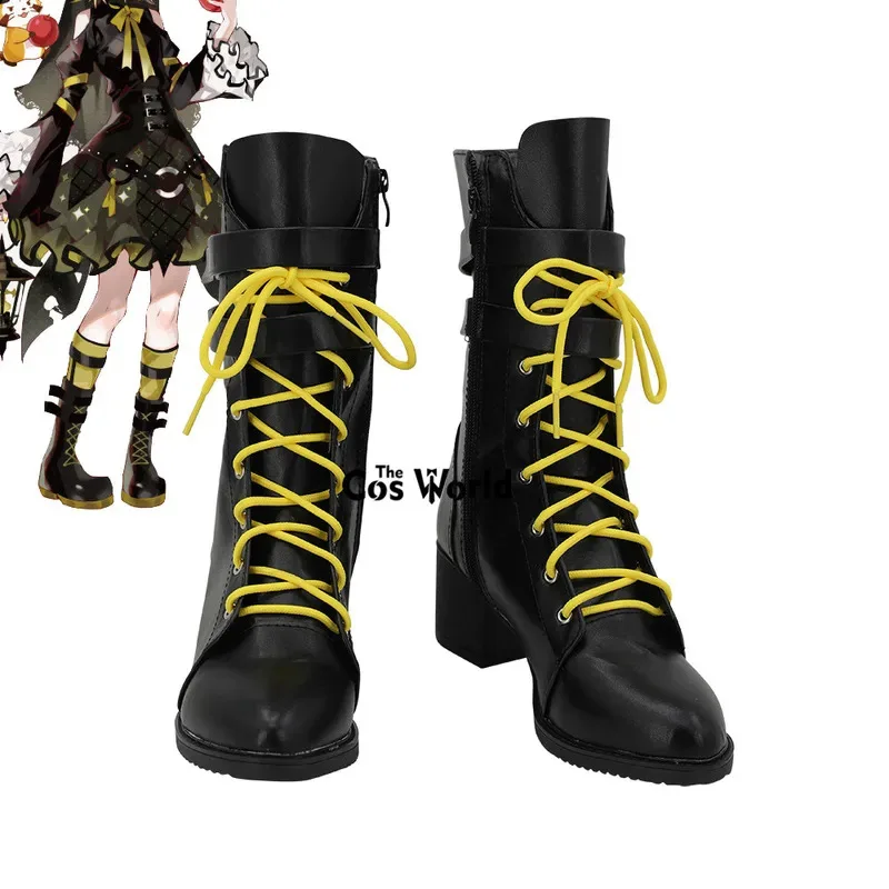 2023 Miku x Rascal Collab Rin Anime Personalizar Cosplay Sapatos de Salto Alto Botas