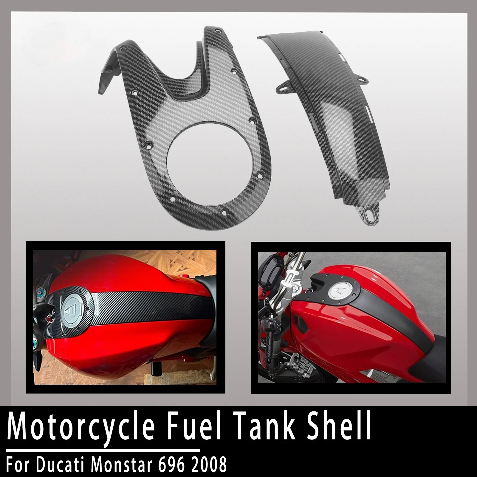 Motorcycle Fuel Gas Tank Cover Fit For Ducati Monstar 696 2008 Fuel Tank Trim Panel Oil Tank Protection Scratch Proof