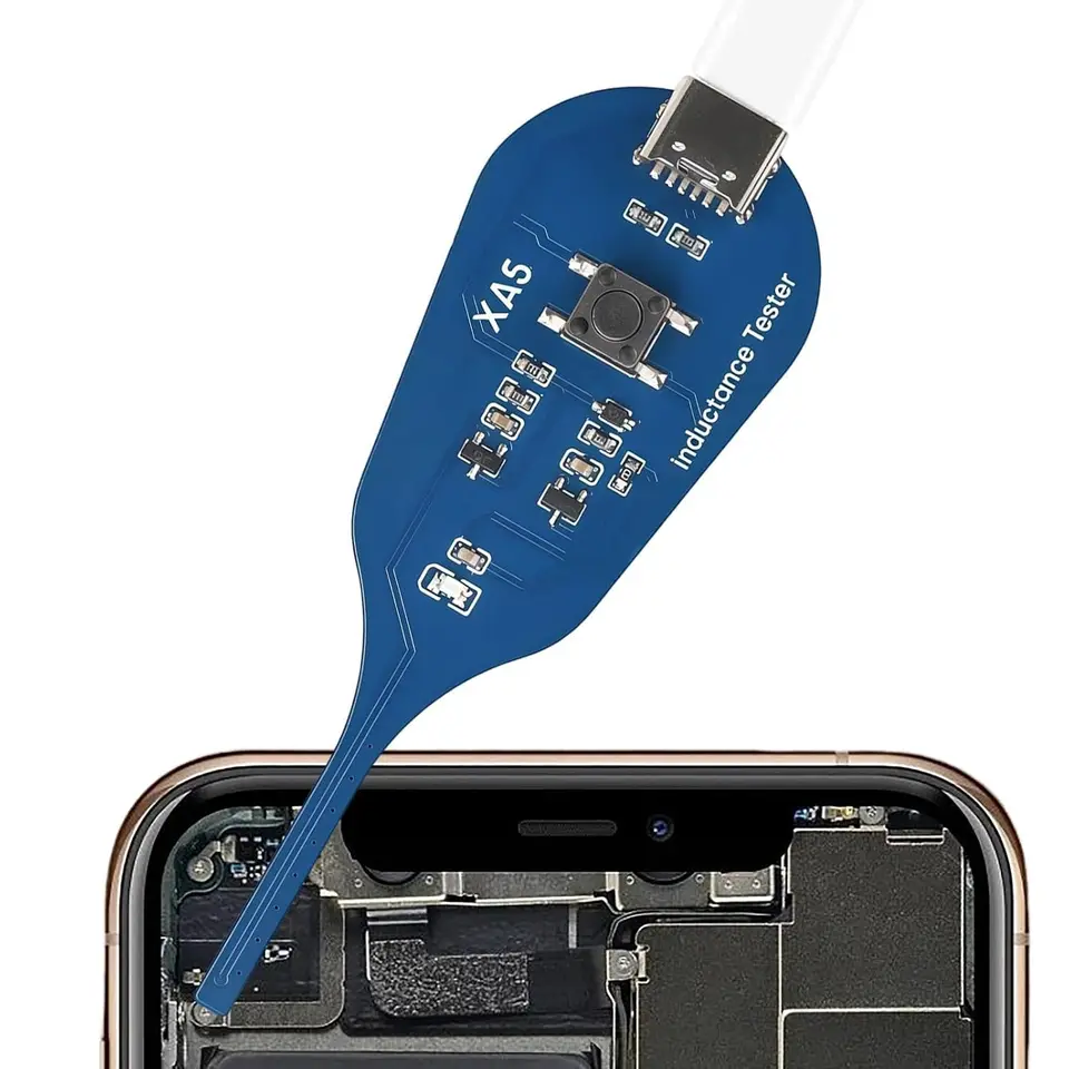 Mini probador de inductores para teléfono/PC, alimentado por Type-C, herramienta de alta precisión para prueba de bobinas en placas base con indicador LED 5