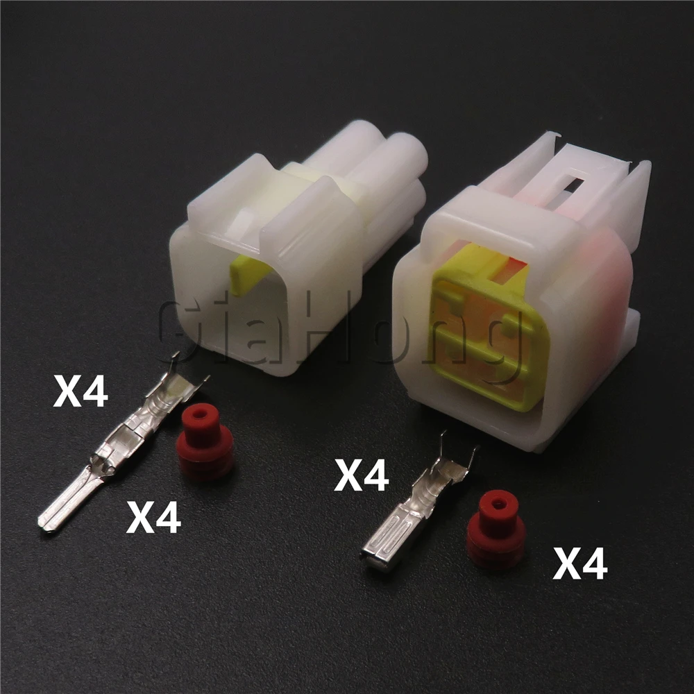 1 Set 4 Ways FW-C-4M-B FW-C-4F-B FW-C-4M-W FW-C-4F-W AC Assembly Car Throttle Knob Speed Switch Plug Auto Sealed Cable Socket