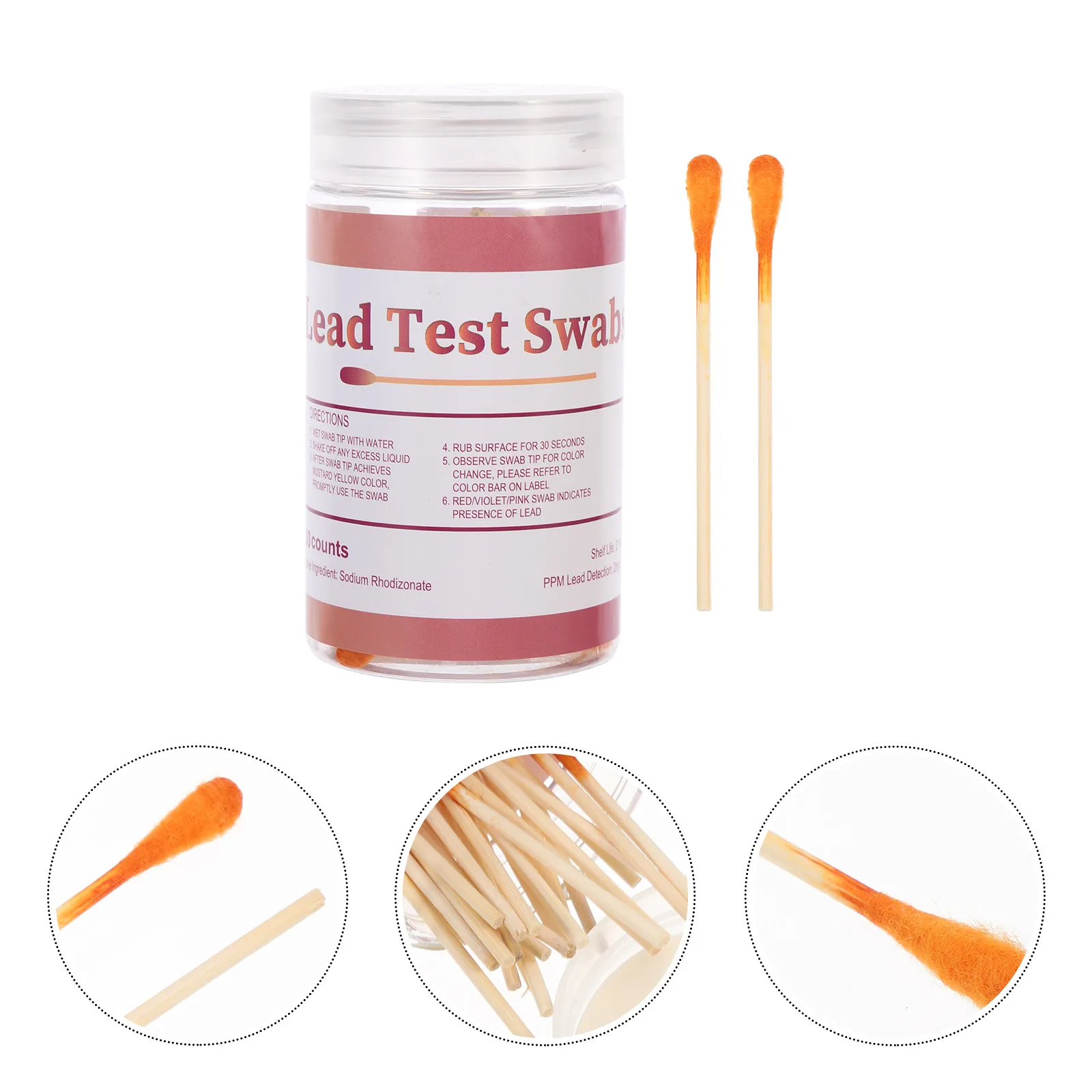 

Набор для портативного тестирования на содержание свинца: одноразовый инструмент для определения свинца в поверхностях металлов, керамики, дерева, универсальный тестовый тампон