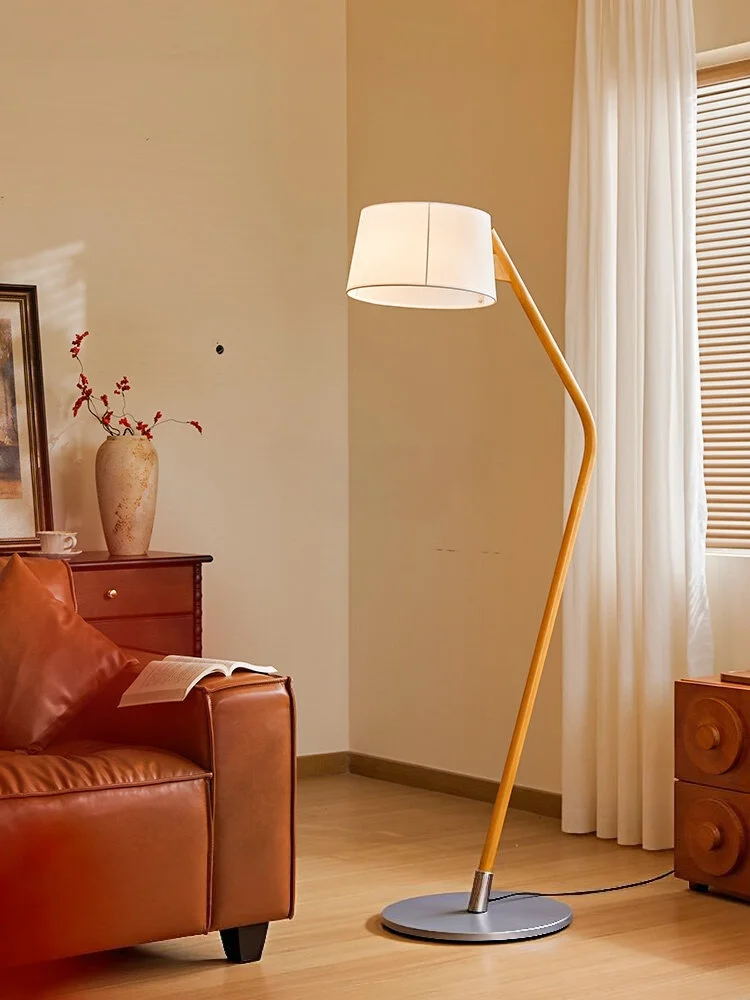 Mid Ancient Style Led Wrought Iron Fabric Floor Lamp For Home Decoration Living Room Sofa Bedroom Ambient Lighting Fixtures