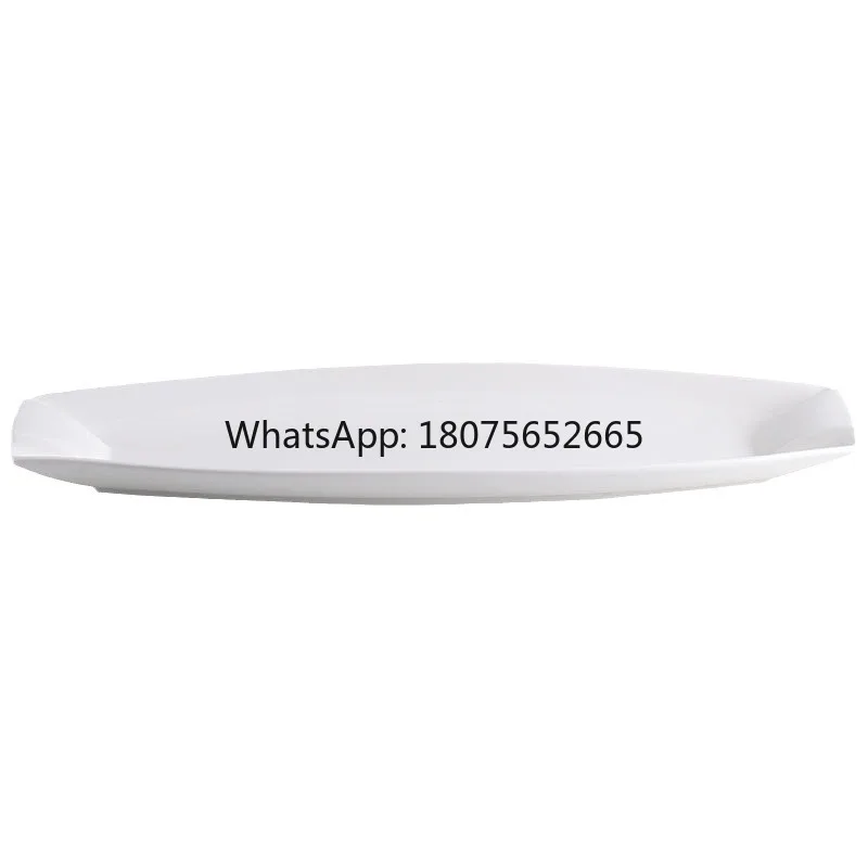 High-style, elongated serving platter – perfect for commercial kitchens and private chef services. ideal as a long fish platter