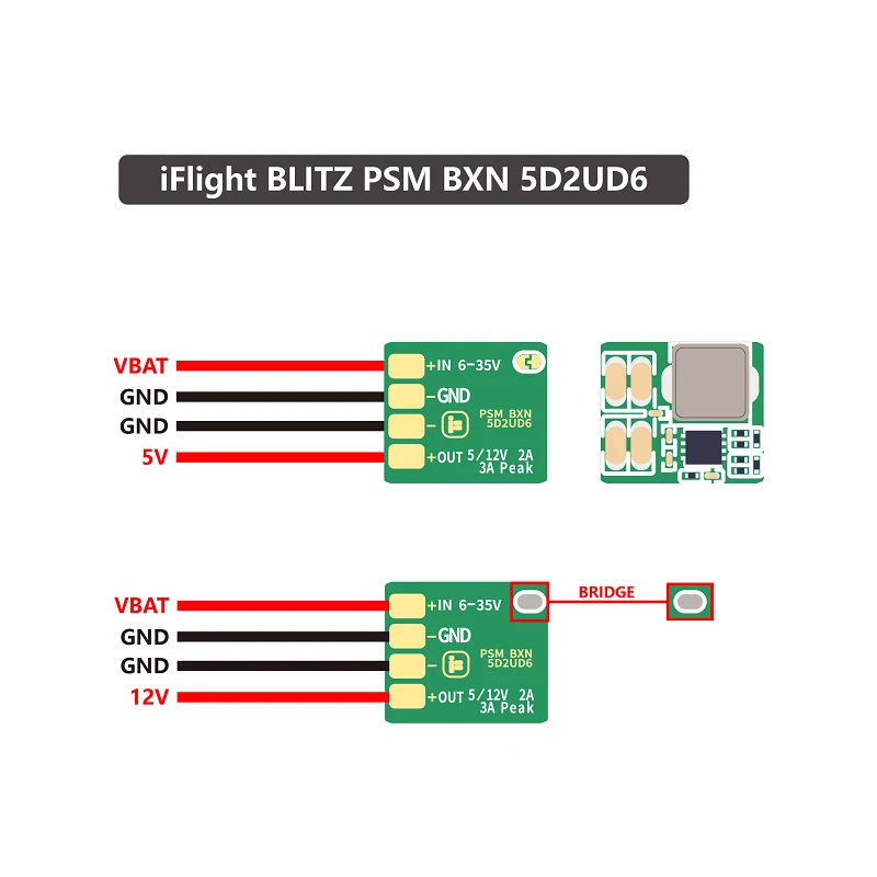 Iflight Blitz Buck 2-8s Lipo 5v/2a 12v/3a Bec Regulator napięcia moduł zasilania 5-36v dla części do dronów Racing Rc Fpv Accesso