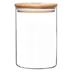 Glass Food Storage Containers With Lids Large Glass Food Storage Jars For Coffee Bar Tea Sugar (27 FL OZ)