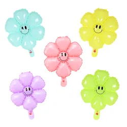 Smile Daisy Sun Flower Aluminum Film Balloon Girl Birthday Children's Valentine's Day Wedding Party Decoration Outdoor Scenery