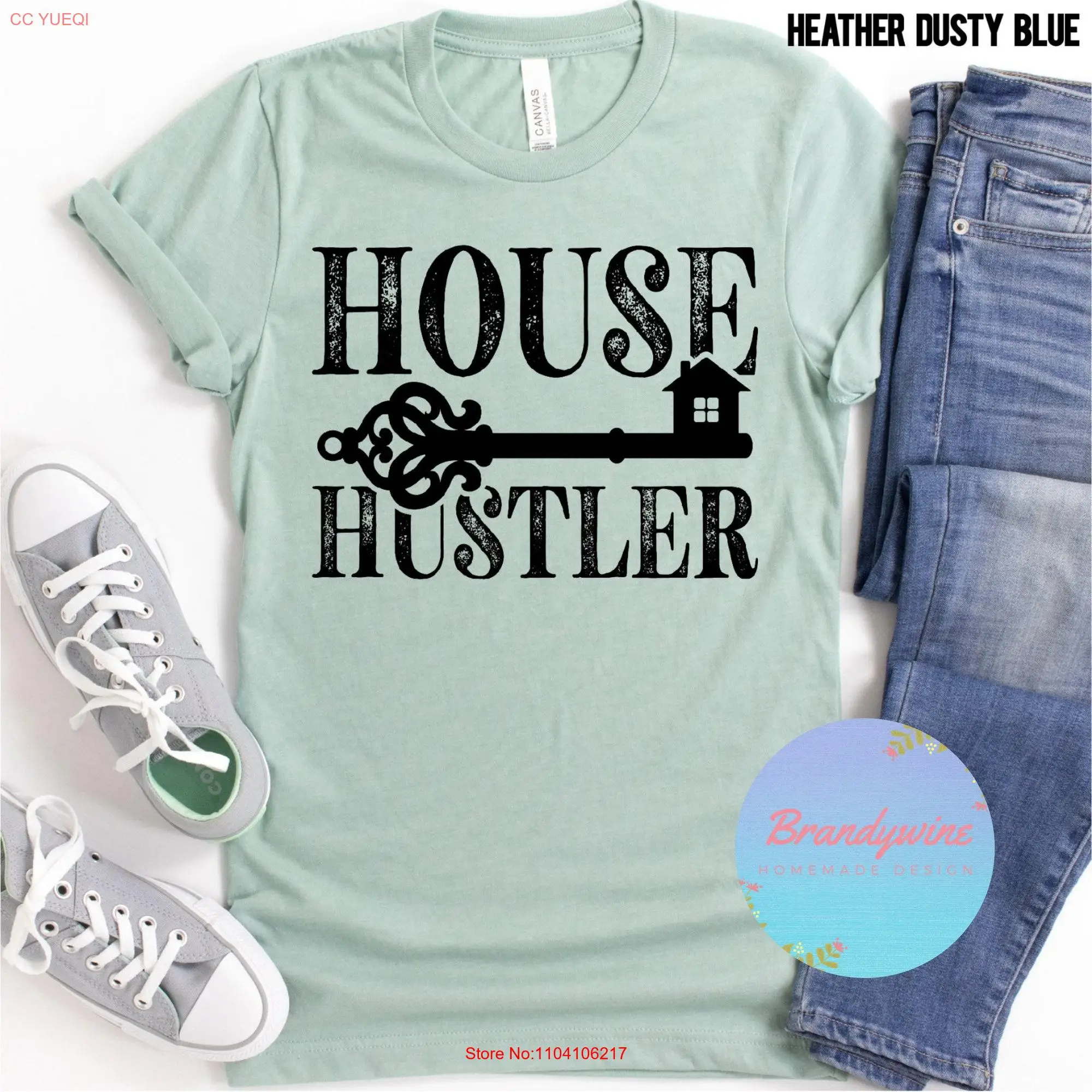 

House Hustler Real Estate AgenT T Shirt For Title Company Loan Officer long or short sleeves