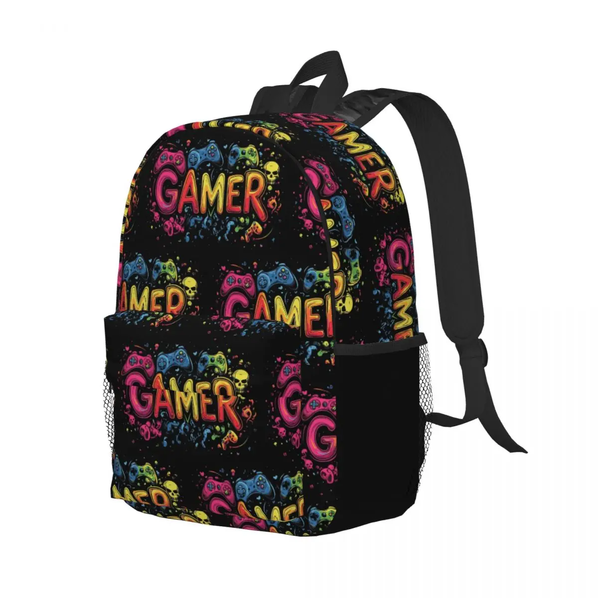 Gamer Controller Video Game Gaming Gamepad Backpack Student Boys Girls BookBag Men Women School Bag Laptop Shoulder Bags