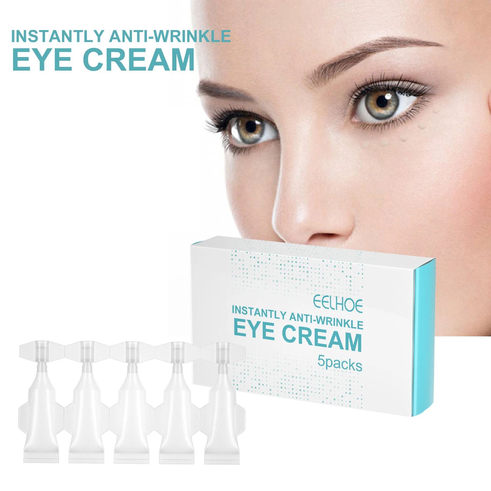 EELHOE Anti Wrinkle Eye Cream Fade Dark Circles Remove Eye Bags Against Puffiness Nourish Moisturizing Hyaluronic Acid Eye Cream