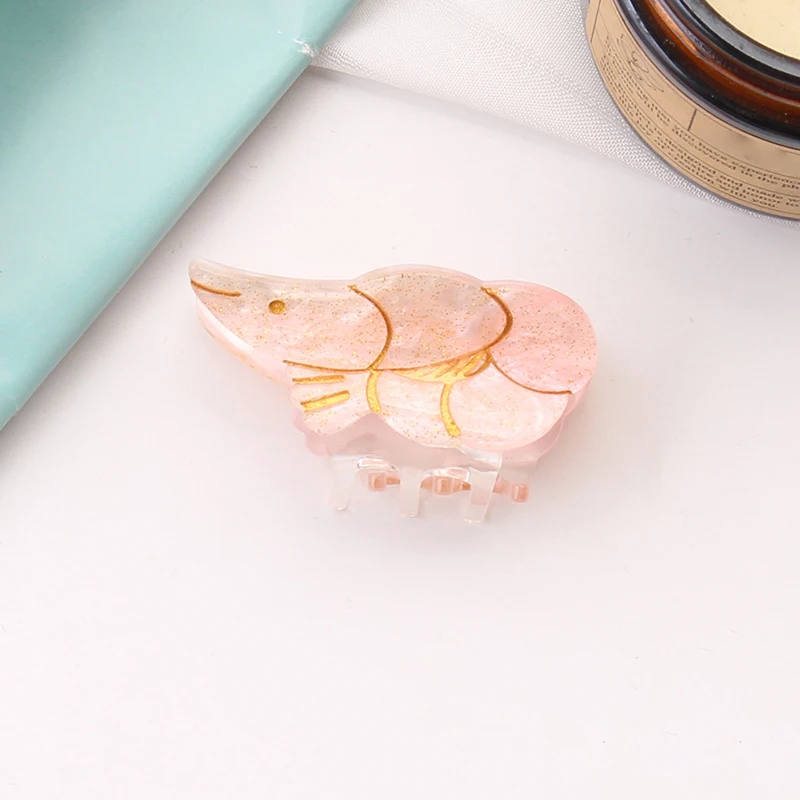 Cartoon Cute Star Acetate Mini Hair Claw Sweet Girls Cloud Shrimp Hairpins Creative Hair Clip Korean Style Fashion Shark Clips