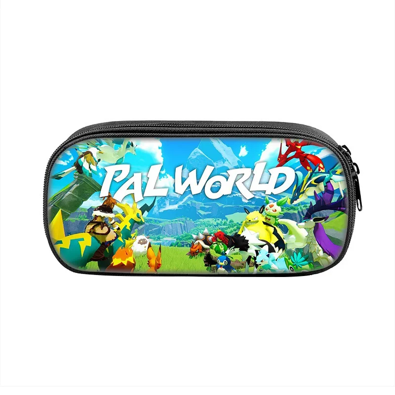 Palworld 만화 애니메이션 펜 상자 가방 학생 대용량 학교 용품 지퍼 연필 케이스