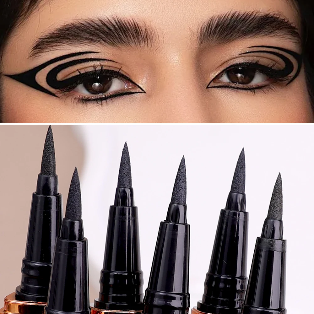 Samoprzylepny eyeliner 2 w 1, długotrwały, bez kleju, niemagnetyczny, szybkoschnący, przyklejany eyeliner w pisaku