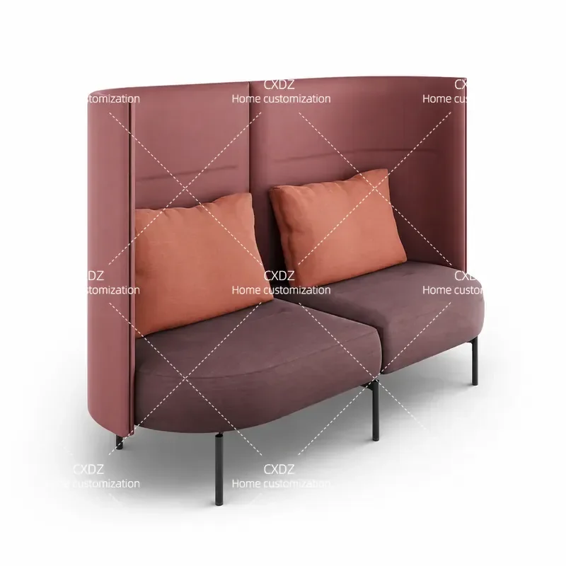 High Back Round Office Sofa Single Seat for Library Rest Area Negotiation Studio Privacy Lounge Chair